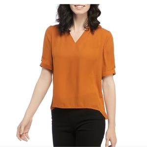 Calvin Klein - V Neck Blouse - White